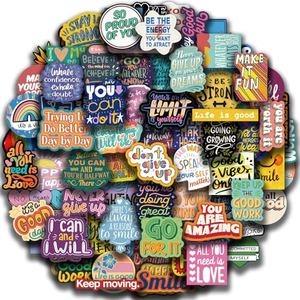 100Pcs Motivational & Inspirational Stickers for Teens Adults, Positive Affirmation & Quote Reward Stickers Encouraging Gift Idea for Students Teachers Employees, Vision Board Supplies