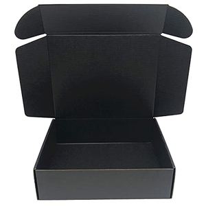 Black Cardboard Shipping Box 15.7 x 11.8 x 3 Inch Corrugated Packaging Storage Boxes10 Pack (Inside Size: 15.2 x 11.5 x 2.9)