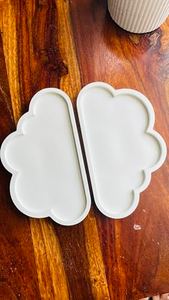 TREETRUNK® Mini Cloud Tray | Jewellery Tray | Aesthetic Tray | Minimalist Decor | Trinket Tray | Modern Home Decor | New Home Gift | Multipurpose (13.8×17.8cm) (Set of 2)