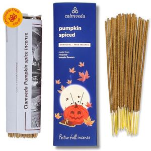 Halloween Pumpkin Spice Incense Sticks Fall - Fruity Spicy Aroma, 80-Pack