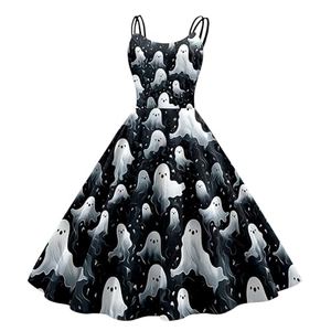 Medieval Dress for Women xs XL XXL XXXL White Red Halloween Dresses Bloody Print Casual Party V Neck Sexy Sleeveless Dress Evening Cocktail Swing Vintage Elegant A Line Dresses Wedding Guest Vacation