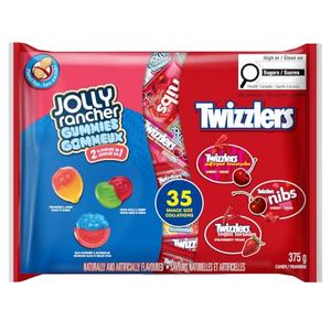 TWIZZLERS and JOLLY RANCHER Assorted bag, 375g, 35 count