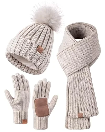 Winter Beanie Scarf & Gloves Gift Set (Women)