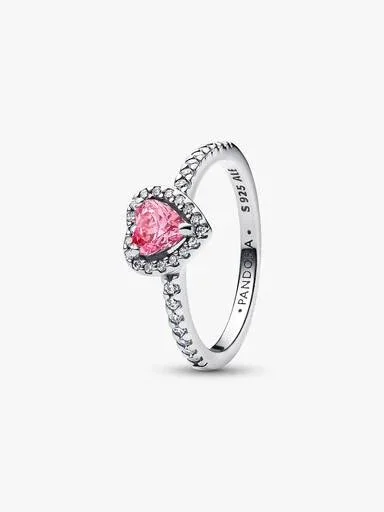Pandora. Elevated Pink Heart Ring