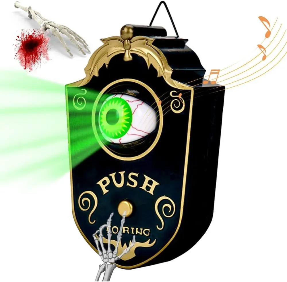 Halloween Doorbell, Animated Eyeball with Spooky-Sounds