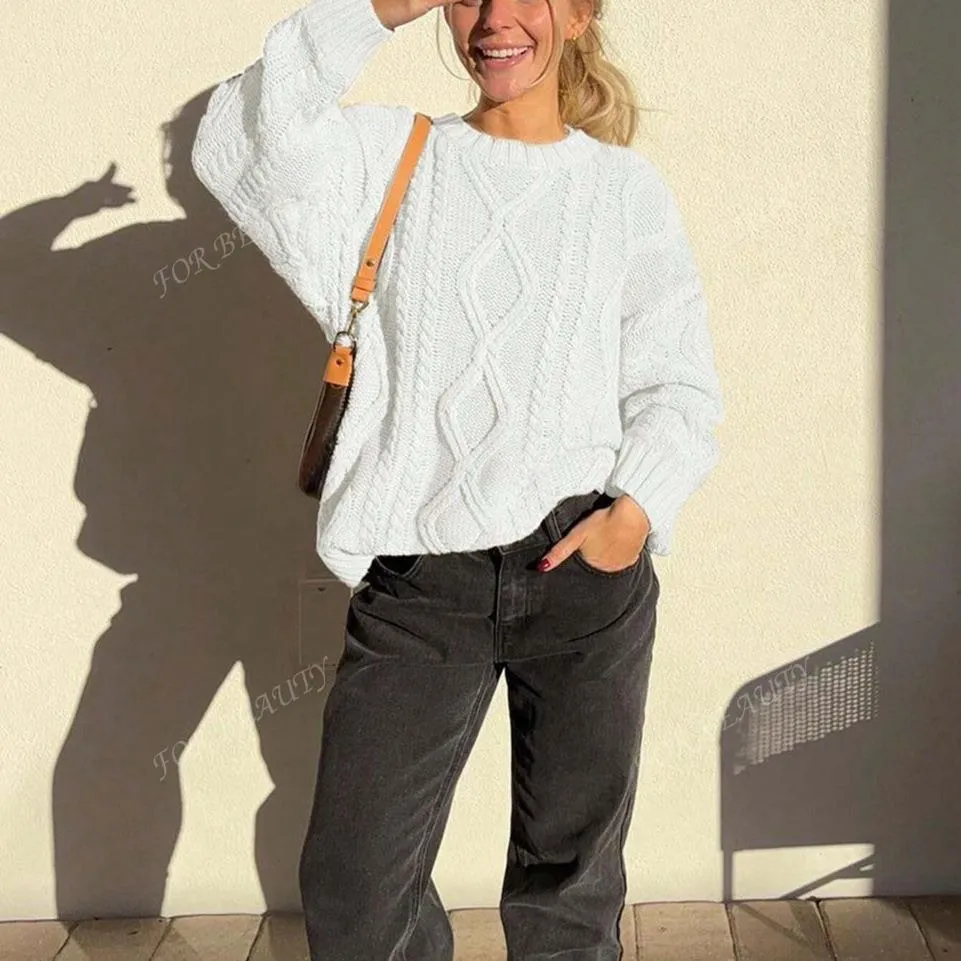 Women's Casual Knitted Pullover Sweater