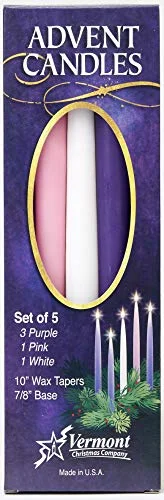 Vermont Christmas Advent Taper Candles (Set of 5)