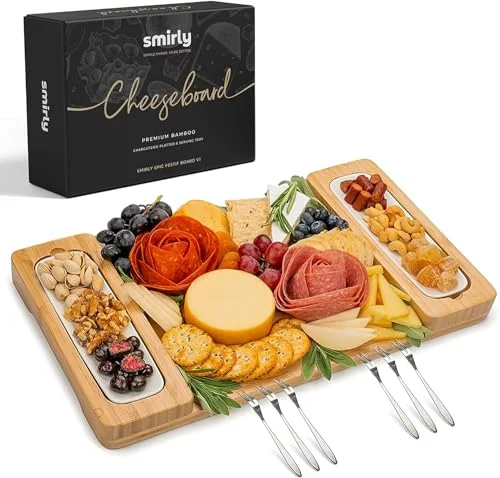 SMIRLY Bamboo Charcuterie Board Set