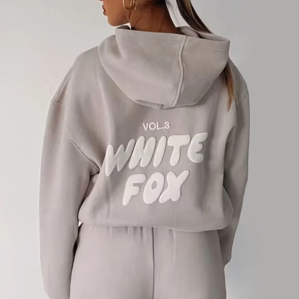 White Fox With Love For You Oversized Hoodie