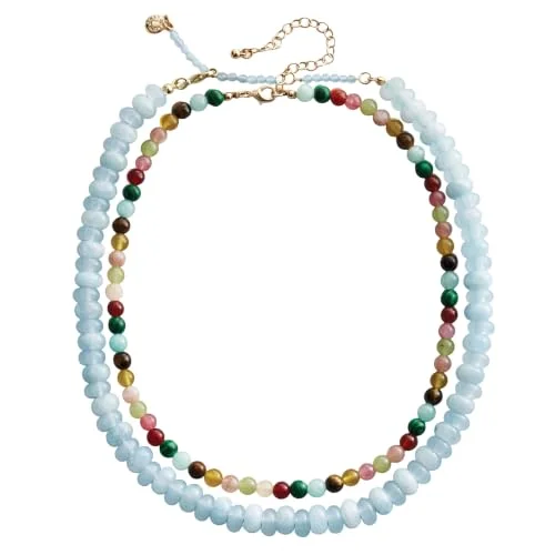 BaubleBar Beaded Necklace with 3 Charms