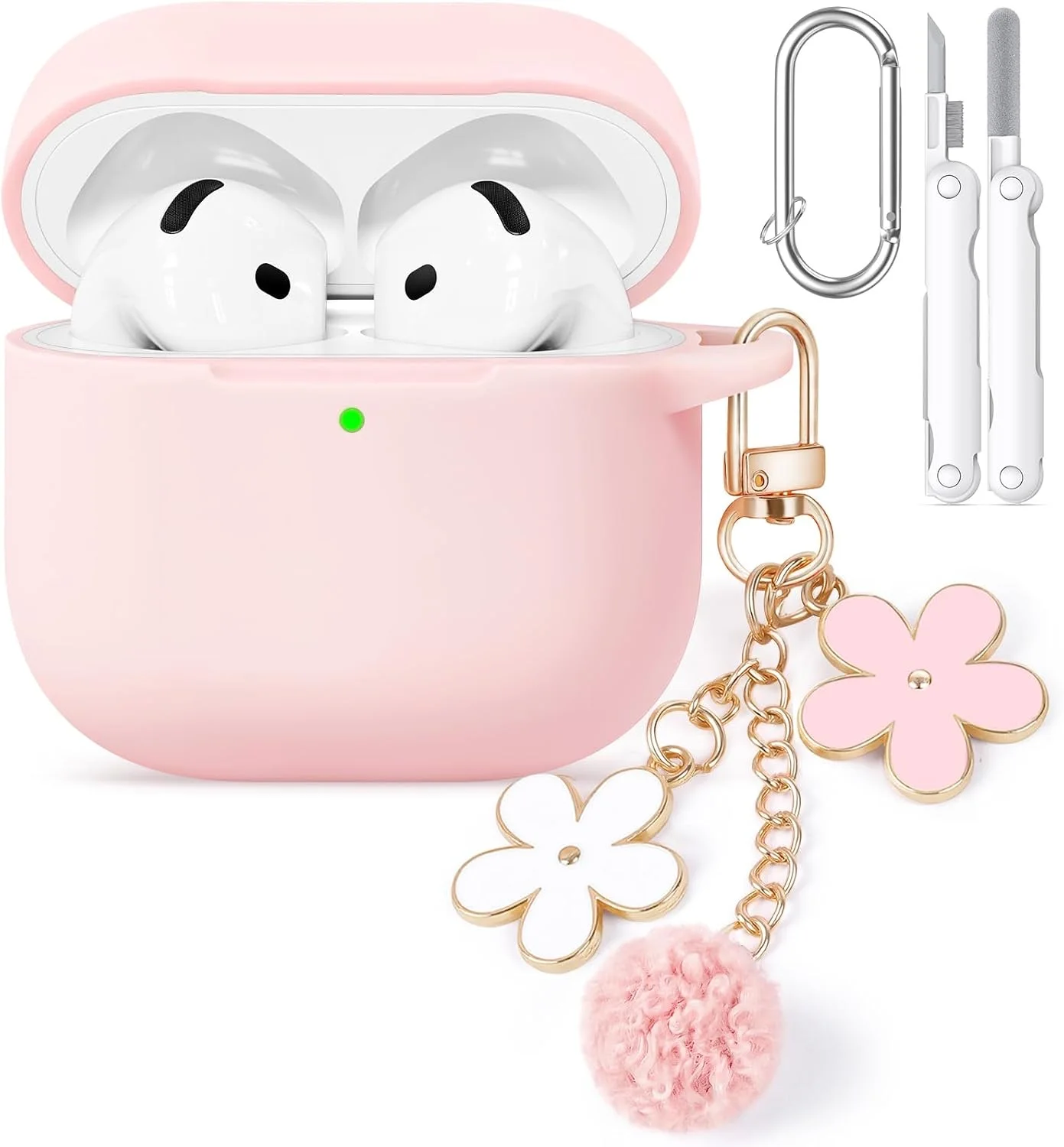 Pink Silicone AirPods 4 Case