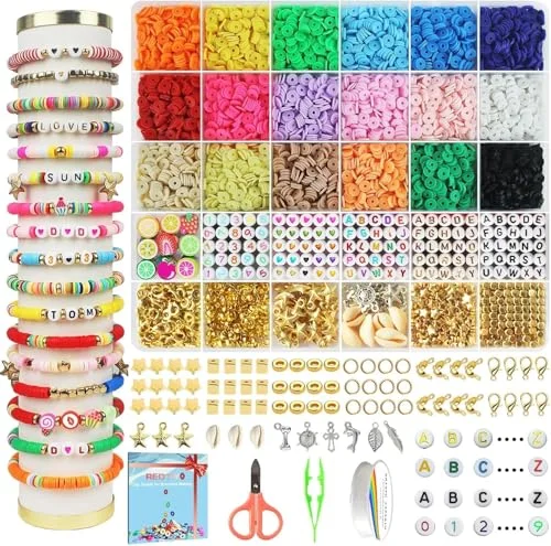 Clay Beads Bracelet Making Kit (5100 pc)