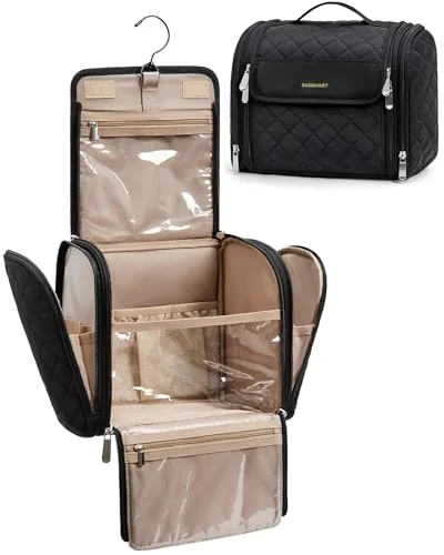 BAGSMART Makeup Bag with Hanging Hook