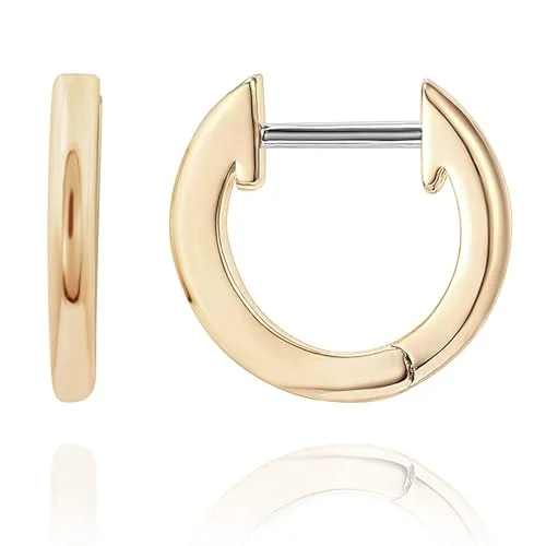 PAVOI 14K Gold Plated Huggie Earrings