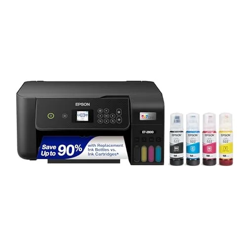 Epson EcoTank ET-2800 Wireless Color All-in-One Supertank Printer - Black