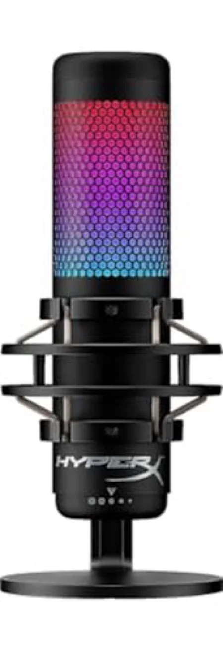 HyperX QuadCast S RGB USB Condenser Microphone with Shock Mount for Gaming, Streaming, Podcasts