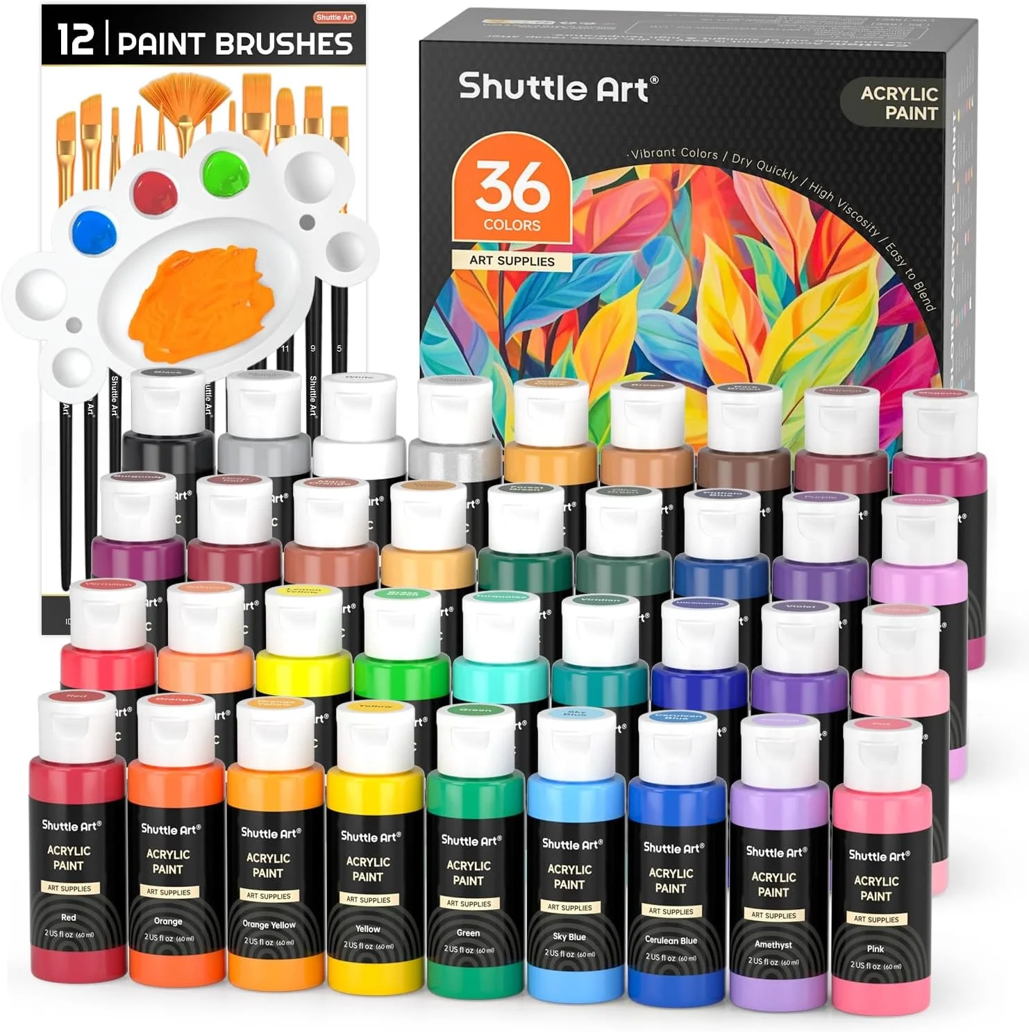 Shuttle Art Acrylic Paint Set (36 Colors)