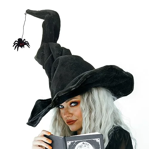Black Witch Hat with Spider