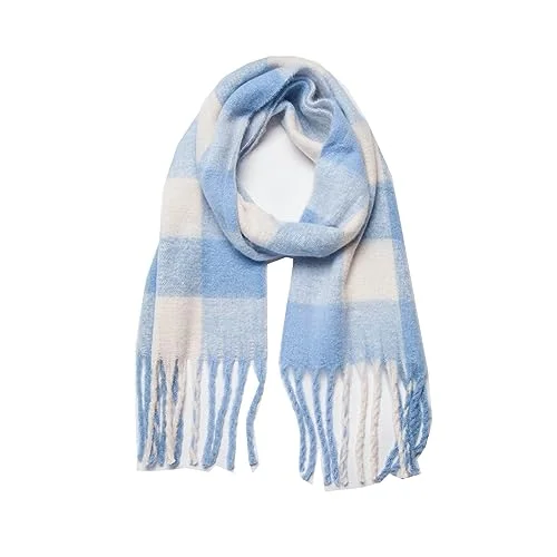 Cashmere-Feel Checked Blanket Scarf