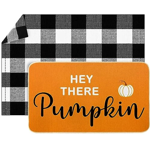 "Hey There Pumpkin" Doormat Set