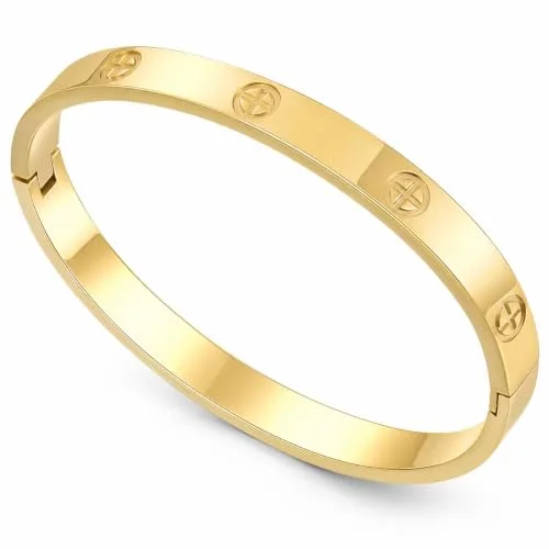 Gold Screw Love Bracelet