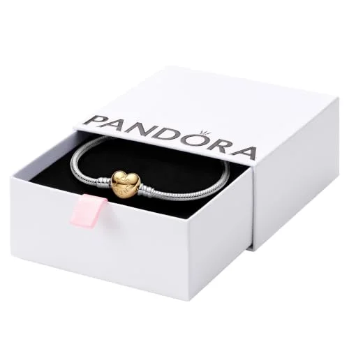 PANDORA Moments Heart Clasp Snake Chain Bracelet