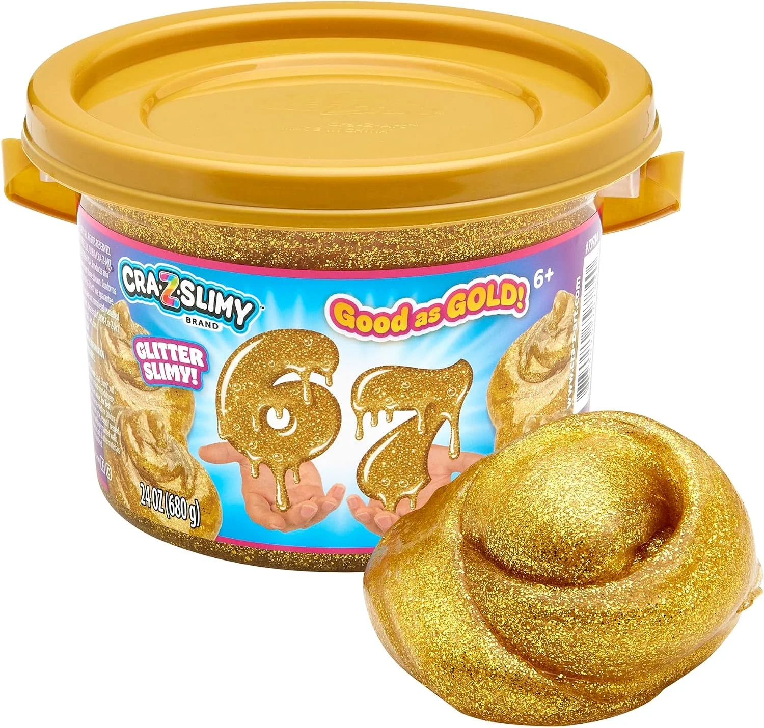 CRA-Z-Slimy Gold Glitter Slime Bucket (24 oz)