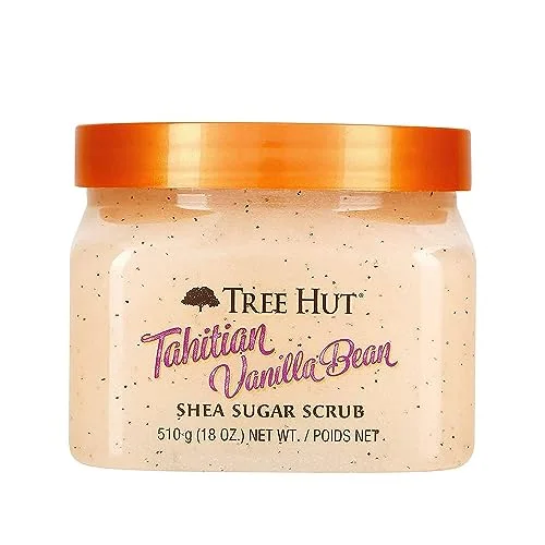 Tree Hut Tahitian Vanilla Bean Shea Sugar Scrub, Tahitian Vanilla Bean, 18 Oz