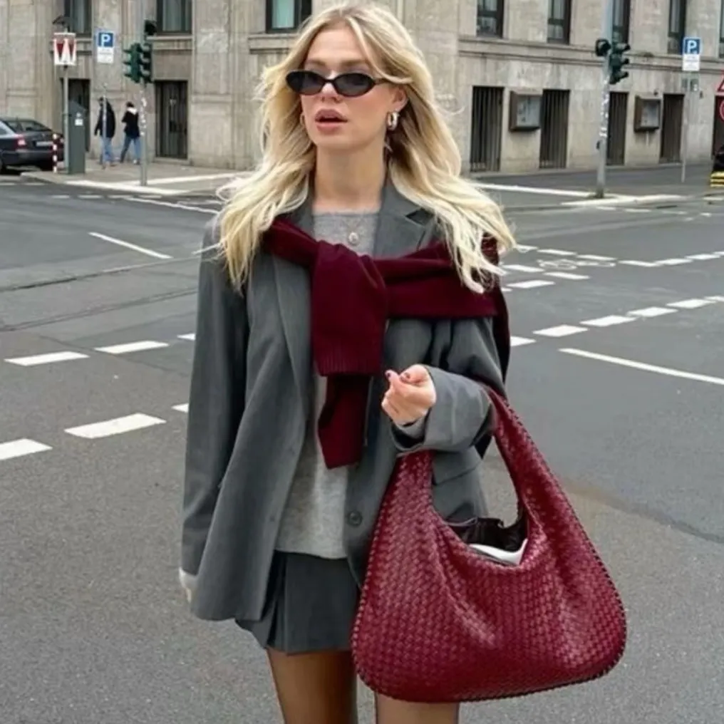 Large Burgundy Shoulder Bag