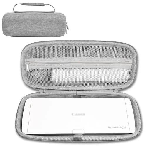 Klawdsky Hard EVA Travel Case Fits for Canon imageFORMULA R10 / P-215II Portable Document Scanner,CASE ONLY