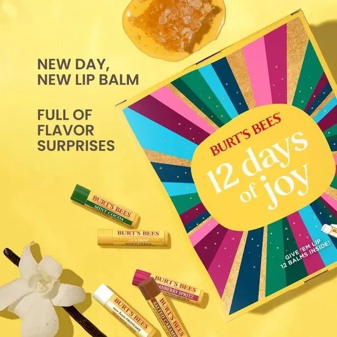 Burt’s Bees Lip Balm Advent Calendar with 12 surprise lip balms