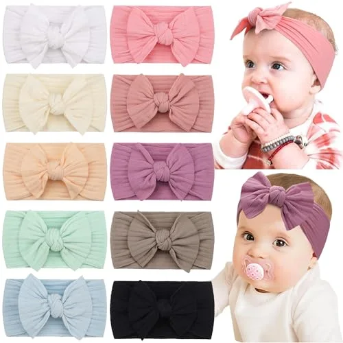 Newborn Bow Headbands (10 Colors)