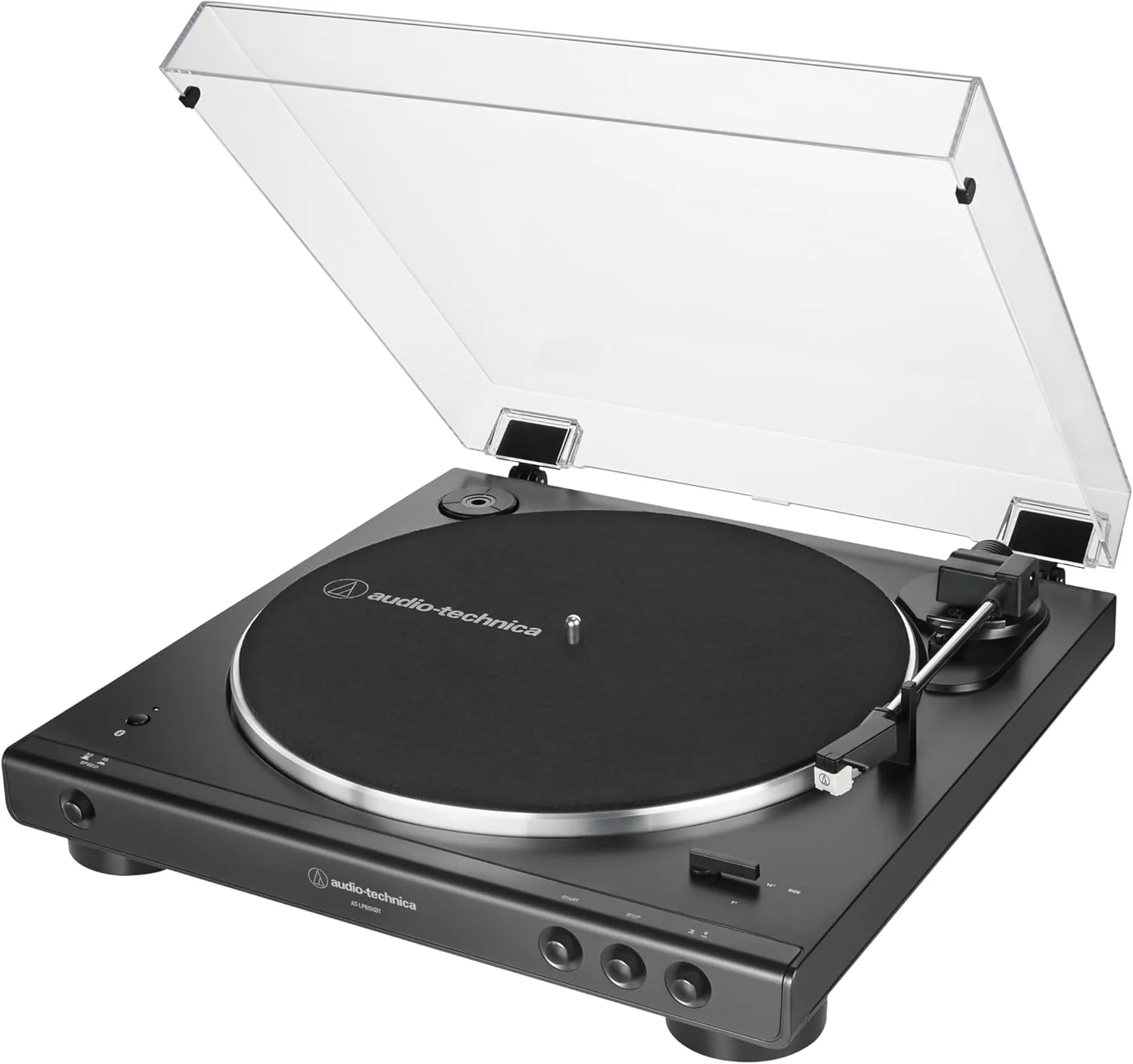 Audio-Technica AT-LP60XBT-BK Fully Automatic Wireless Belt-Drive Stereo Turntable, Hi-Fi, 2 Speed, Anti-Resonance, Die-Cast Aluminum Platter, Black