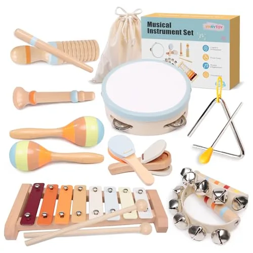 Wooden Musical Instruments Set