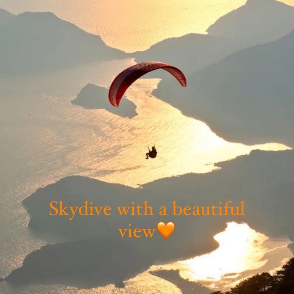 Skydive with a beautiful view