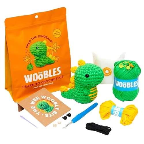 The Woobles Beginner Crochet Kit (Fred the Dino)