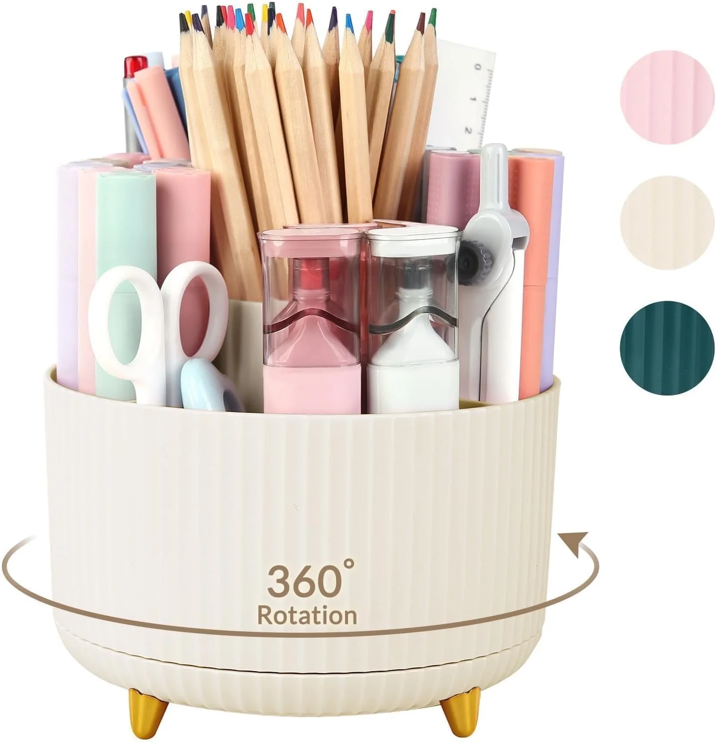 SKYDUE 360° Rotating Desk Pen Organizer