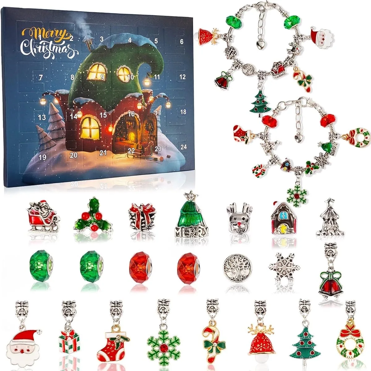 Christmas Countdown Advent Bracelets for Kids