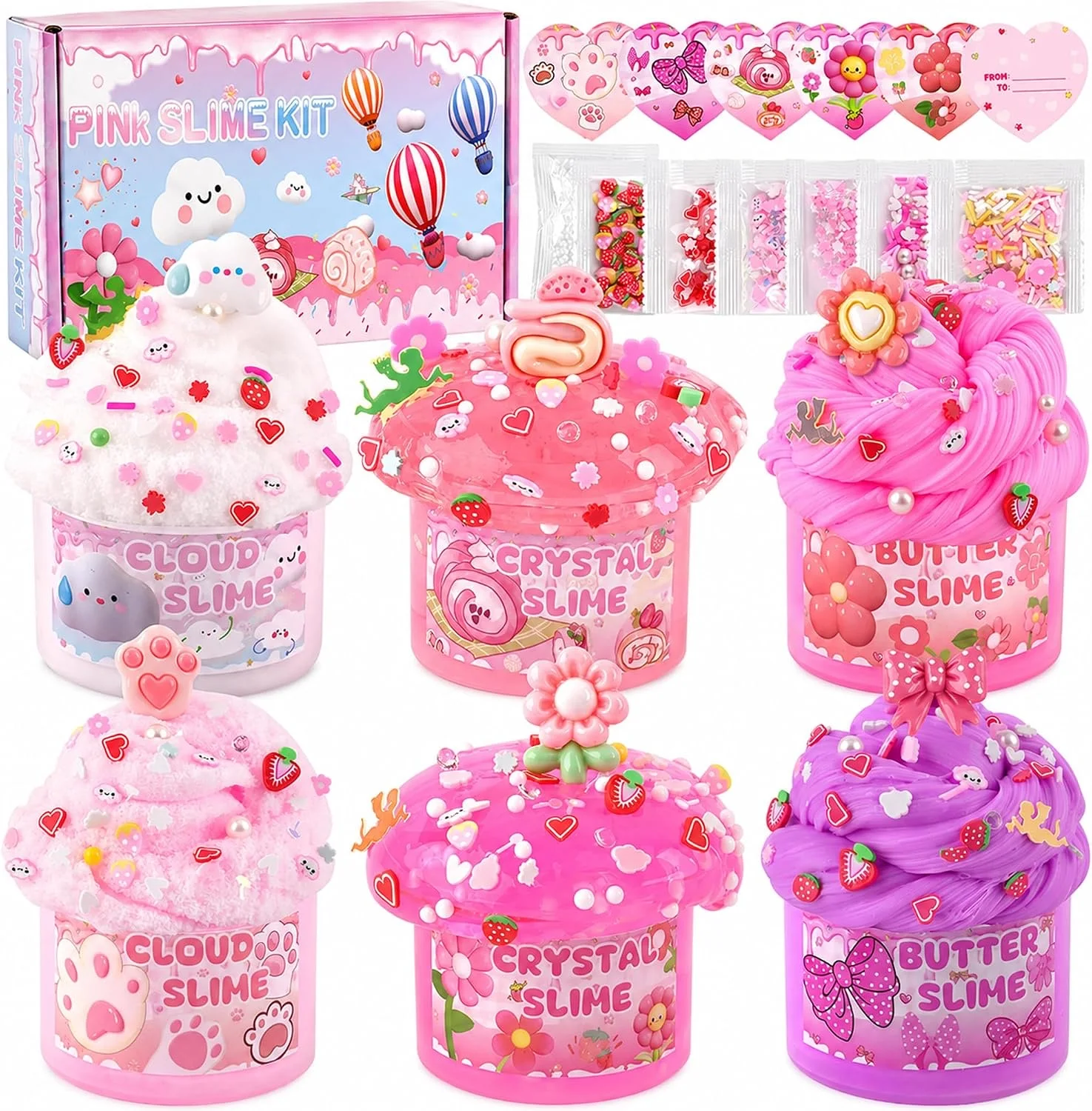Pink Cloud & Butter Slime Kit (6-Pack)