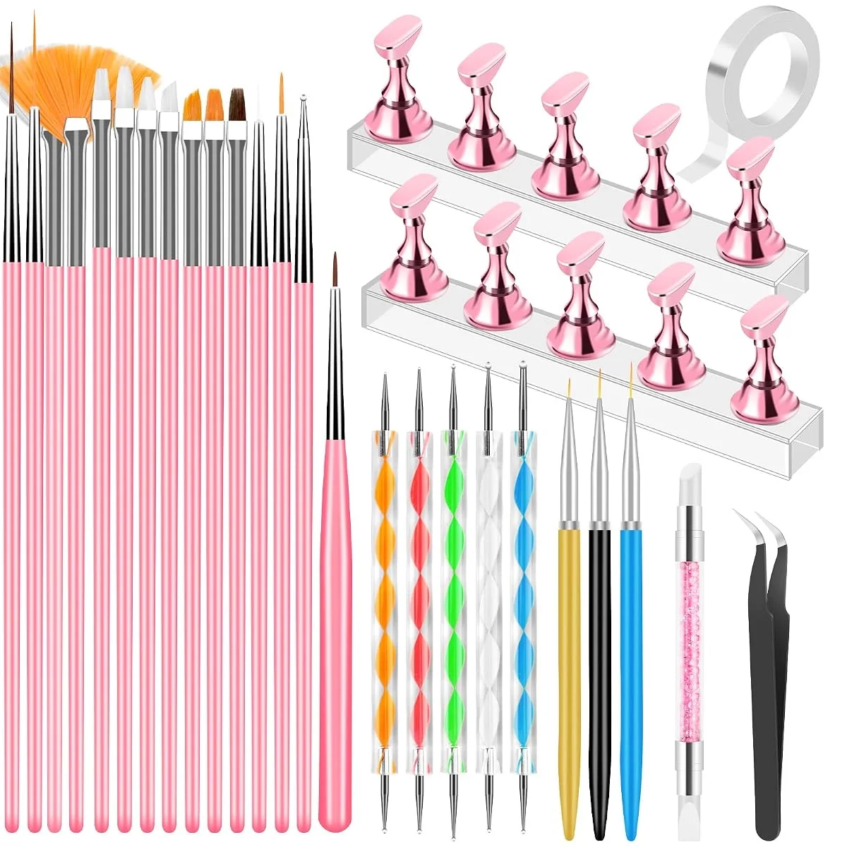 YOOVR 28-in-1 Nail Art Tools with Stand