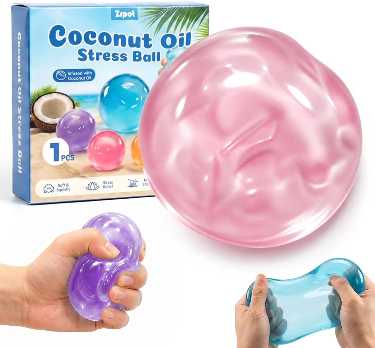 Coconut Oil Squishy Stress Ball