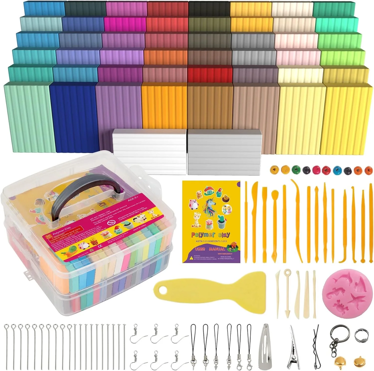 Polymer Clay Kit (50 Colors)