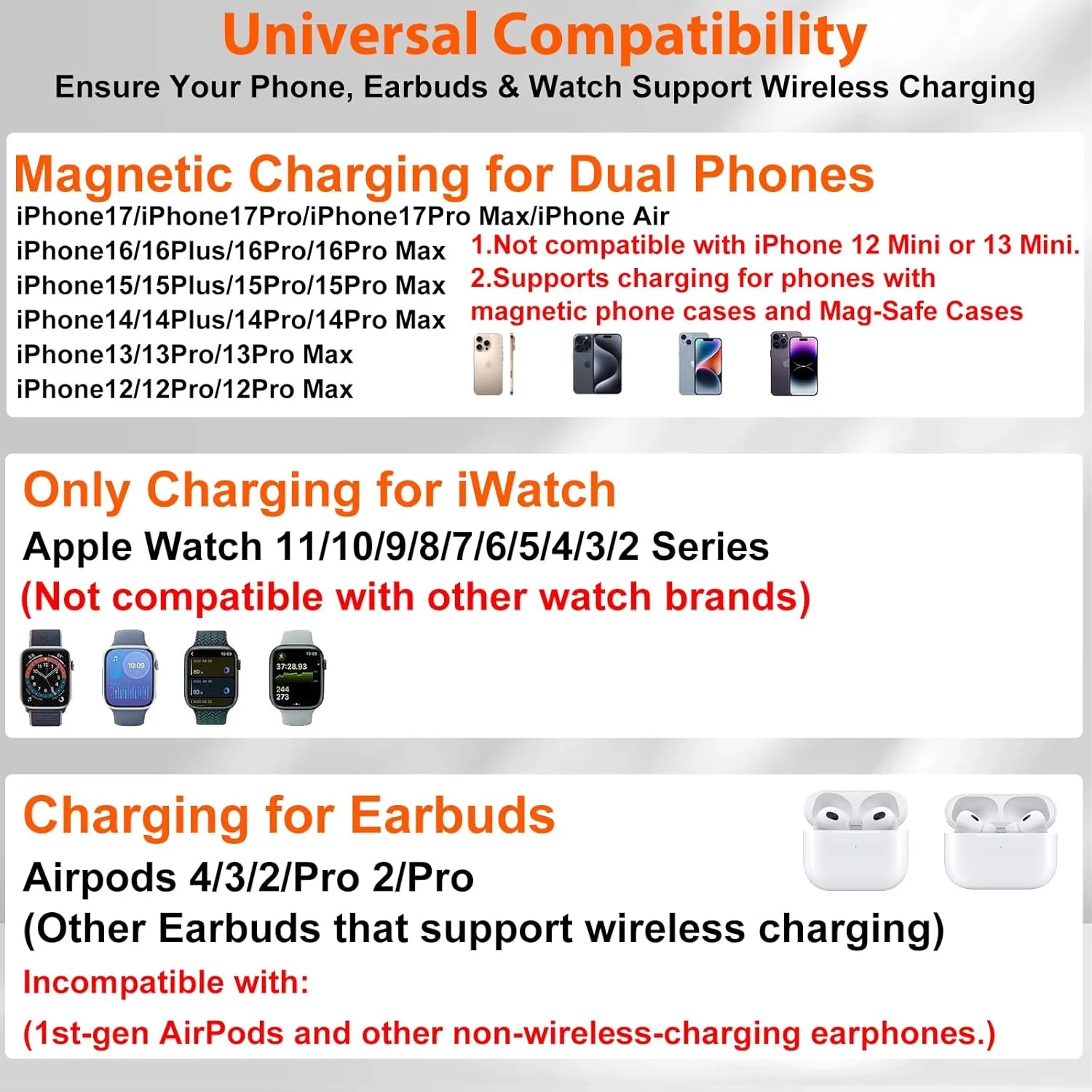 Dual Phone Magnetic Wireless Charging Station