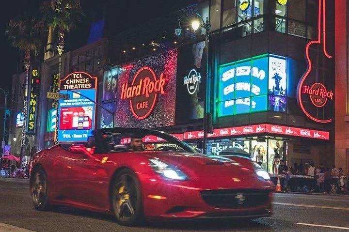 Driving a sport car