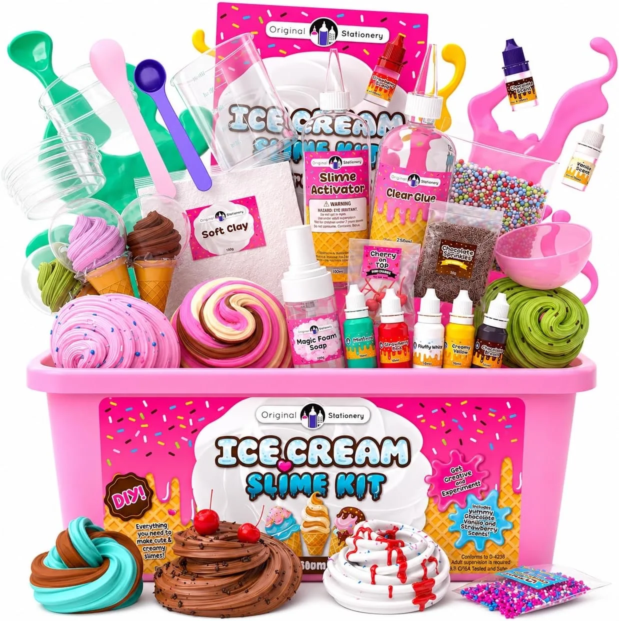 Ice Cream Slime Kit (Cherry Scented)