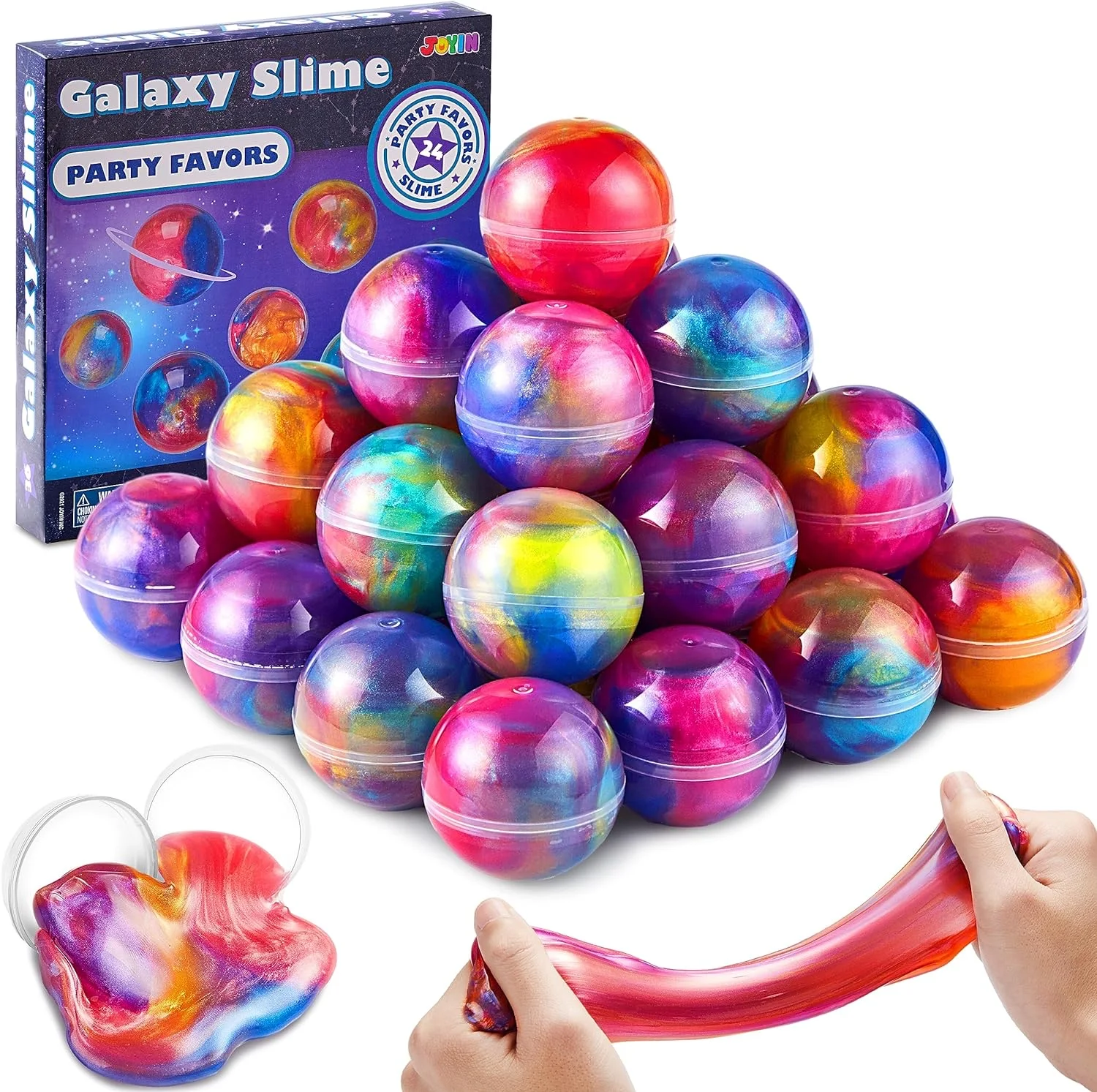 JOYIN Galaxy Slime Balls (24 Pack)