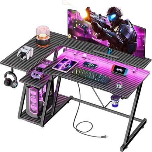Gaming Desk with LED Lights