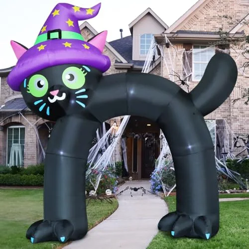 14 FT Black Cat Arch Inflatable