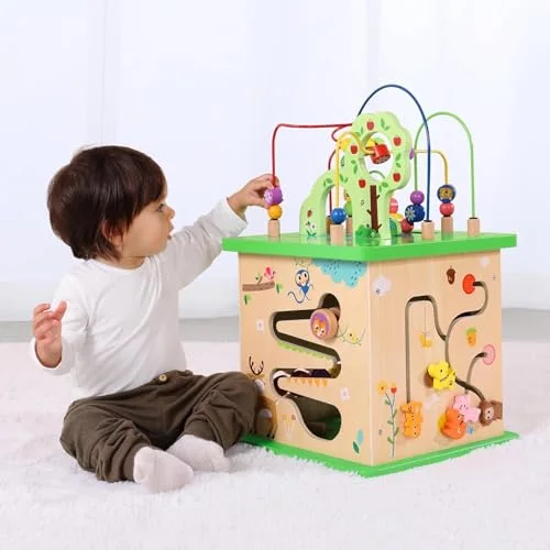 5-in-1 Wooden Activity Cube