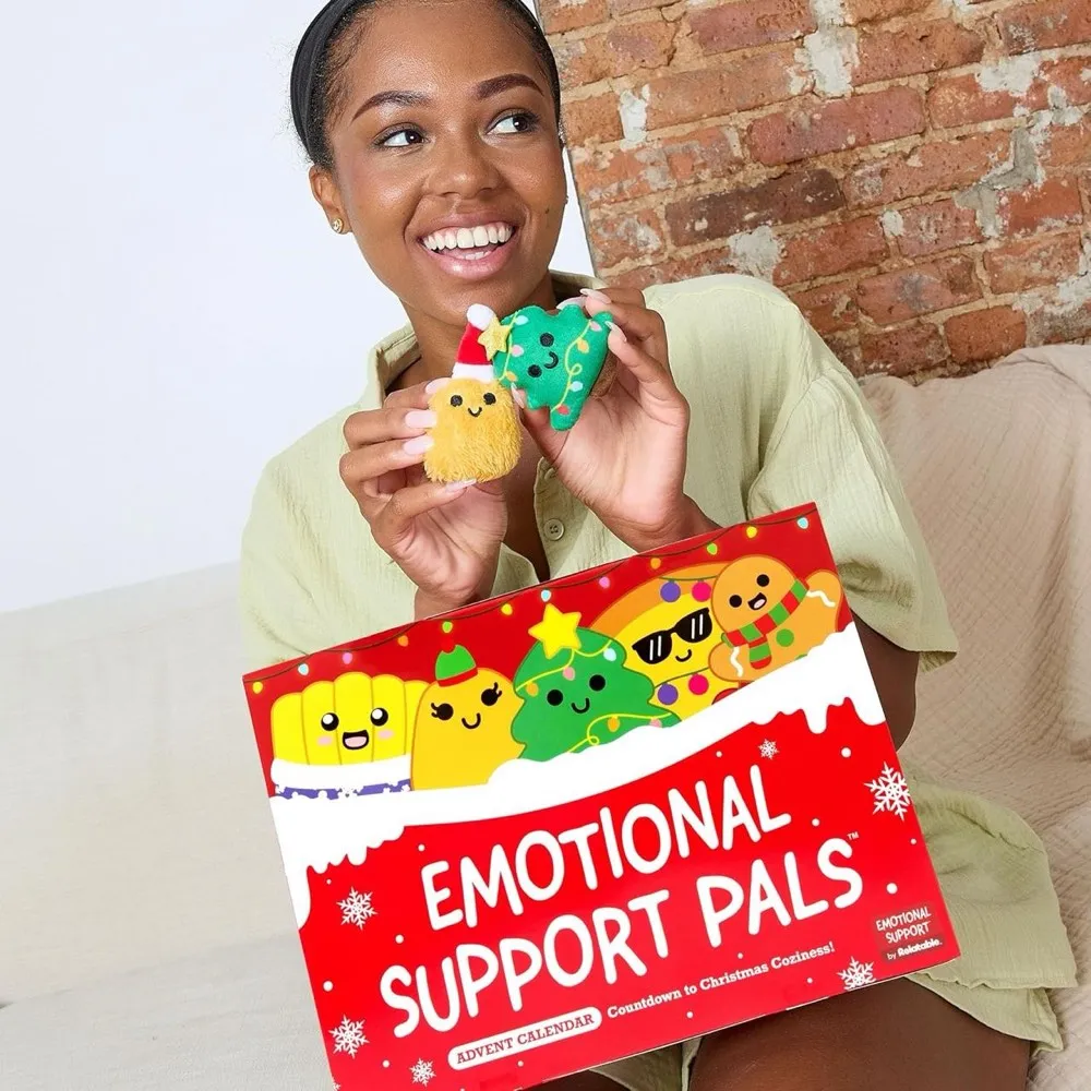 Emotional Support Plush Advent Calendar. Contains 25 Mini Collectible Plushies